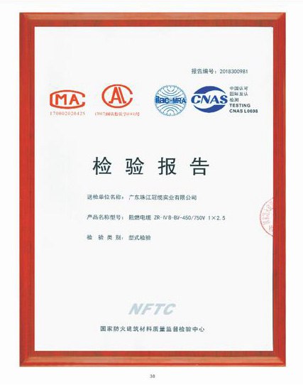 低煙無鹵電線電纜檢驗報告06